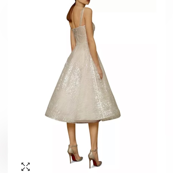 🎉HP! 🎉 ✨NWT✨ Bronx and Banco Mademoiselle Bridal Midi Dress in White - Picture 2 of 11